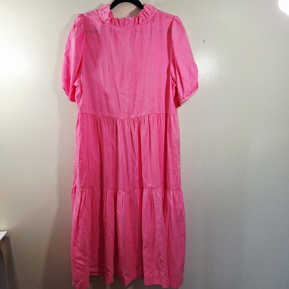 Crown and Ivey Pink ruffle maxi dress size XL - Picture 2 of 9